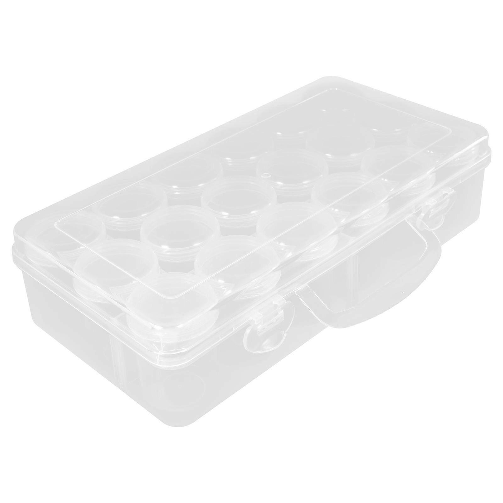 Portable Plastic Box for Storage Transparent PP Material Ideal for Buttons Pigments and Small Items 1 Set