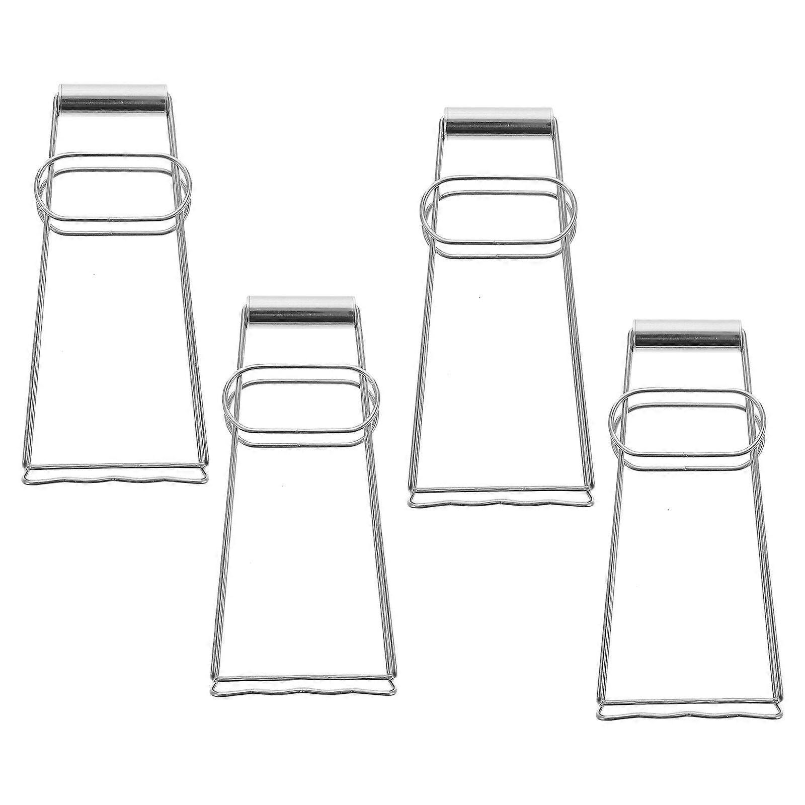 Anti-Scald Clip Dish Clip For Kitchen Tasks Silver Multi-Purpose Use 4Pcs