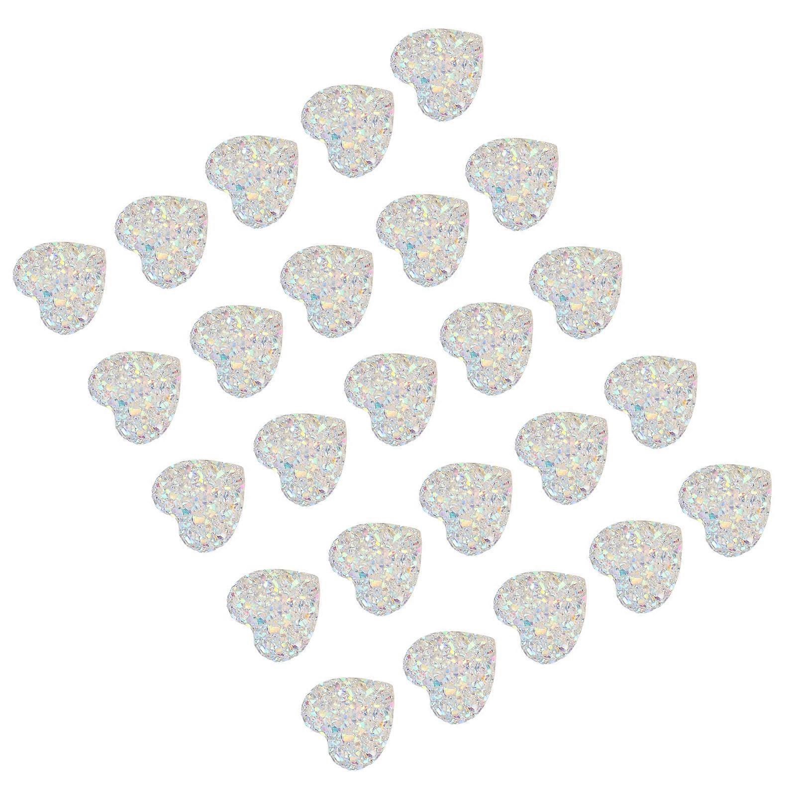 DIY Resin Ornaments Decorative Peach Heart Patches for 50Pcs Use