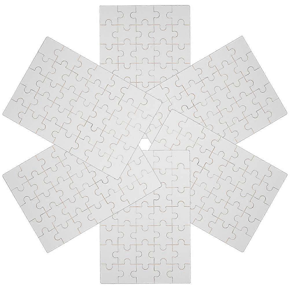 6 Sheets Sublimation Transfer Puzzle Crafts Rectangle Blank Jigsaw Puzzle Pieces