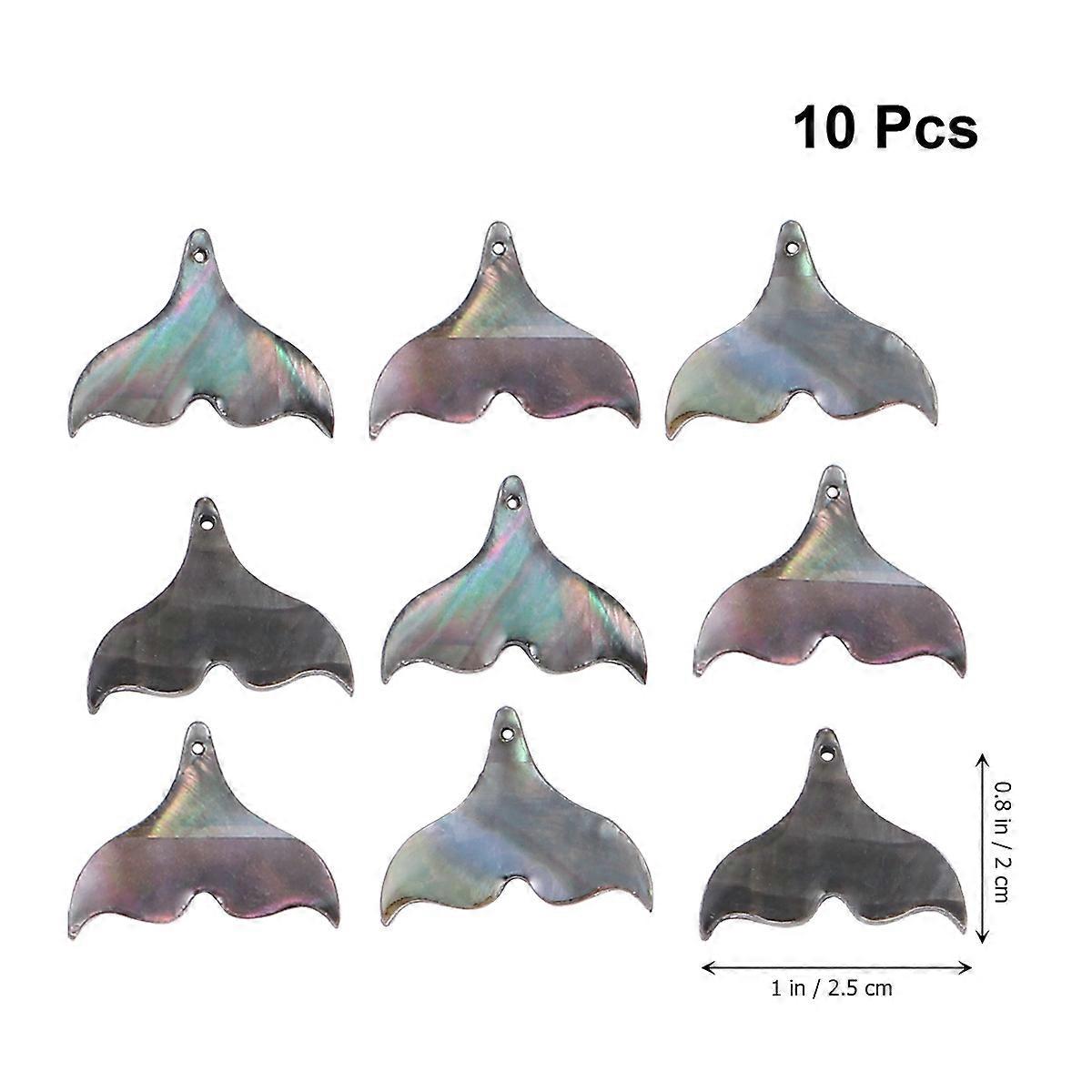 Black Shell Pendant Accessories for Handmade Use Durable Lightweight with Large Hole 10pcs