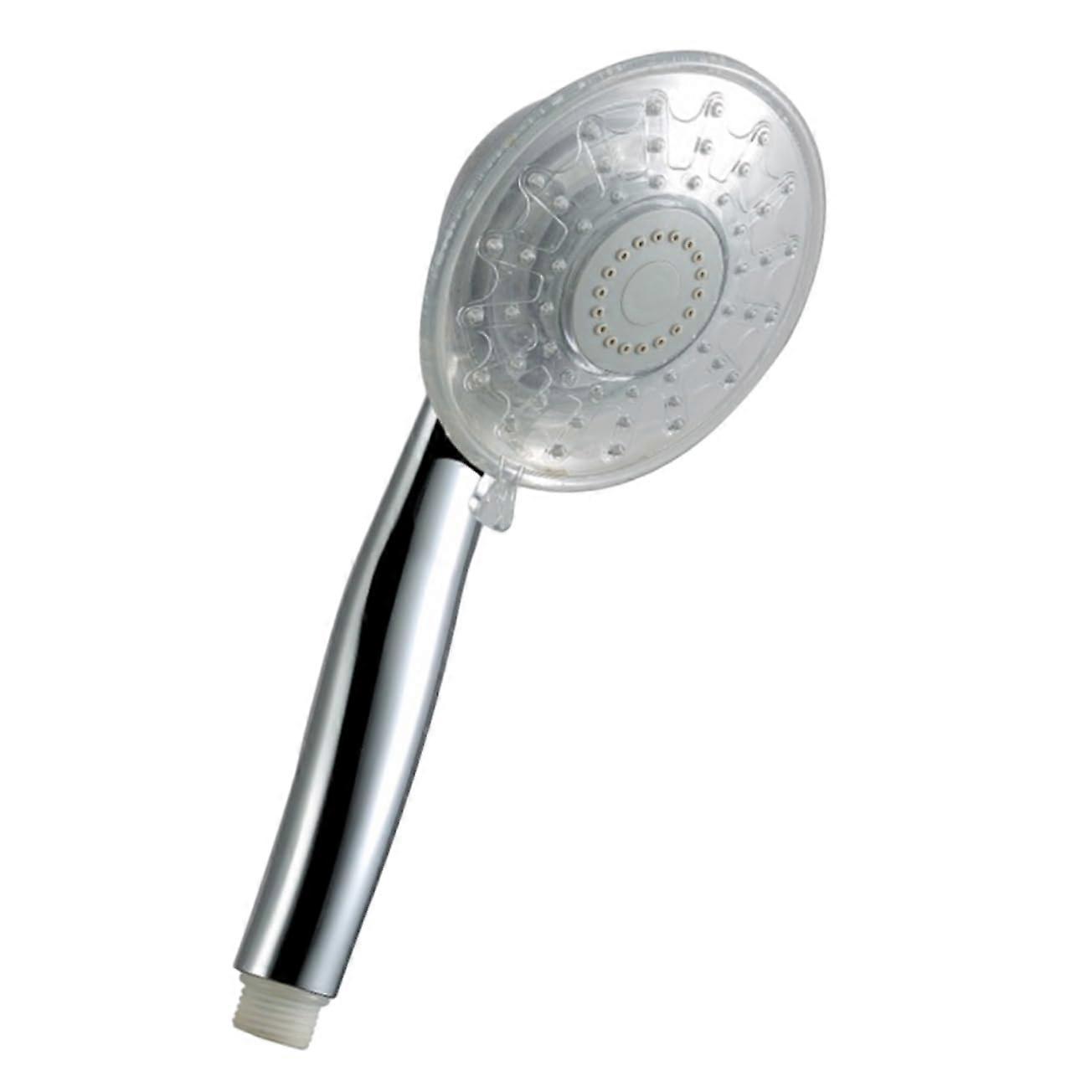 LED Shower Head Color Changing High-Pressure Temperature Control Easy Installation On Sliding Rails No External Power