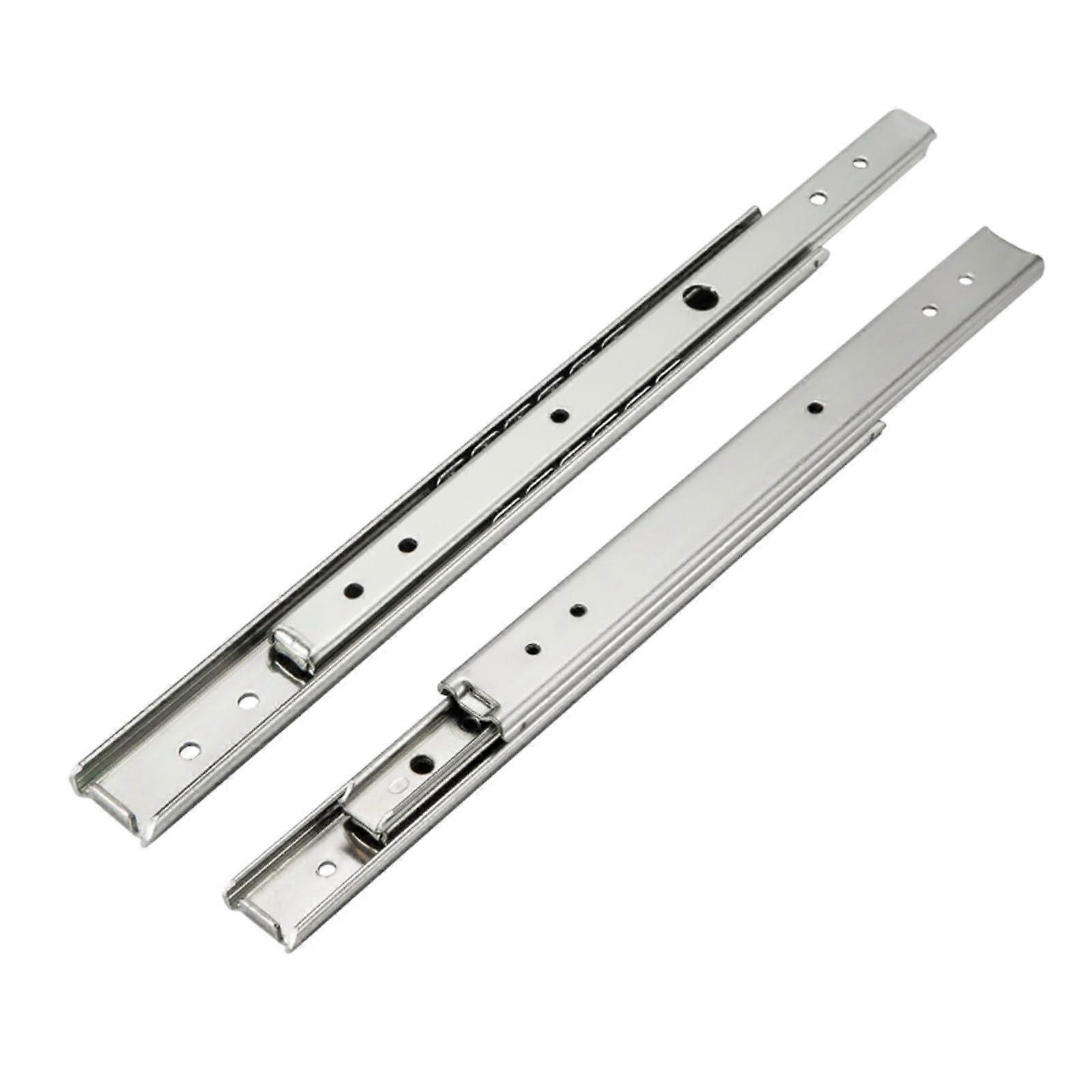Doublelayer steel drawer slides, heavyduty ball bearing extension, 3piece full extension, for cabinets, microwave (50cm/19.7in).