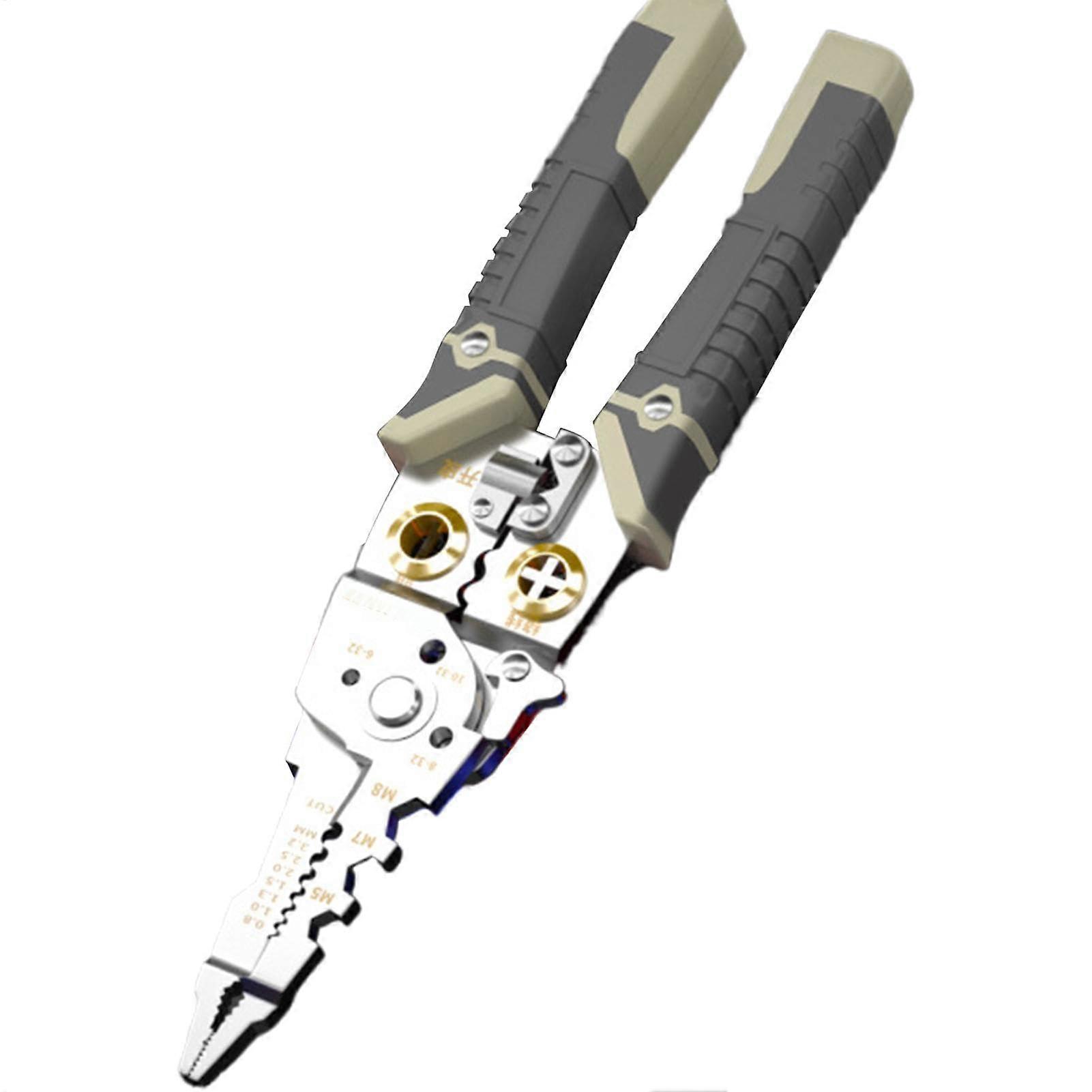 Electric Wire Stripper and Cutter Tool - 21-in-1 Multifunctional Crimping and Stripping Tool for Cables, Durable and Versatile