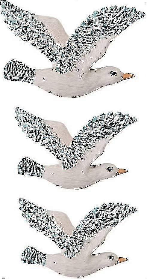 3 Pcs Birds Sea Wall Art Decorations Nautical Beach Seagulls Ornaments For Garden Wall Decor