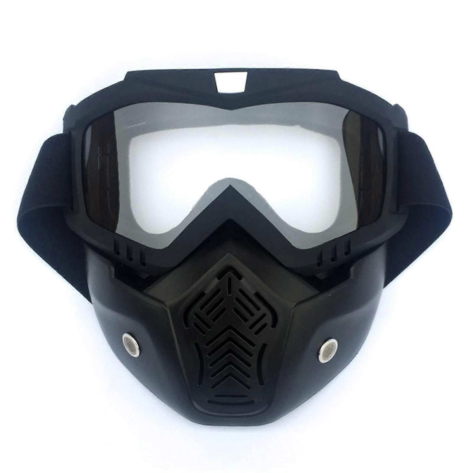 Motocross Goggles Detachable Open-Face Helmet Compatible Vintage Style Version 3