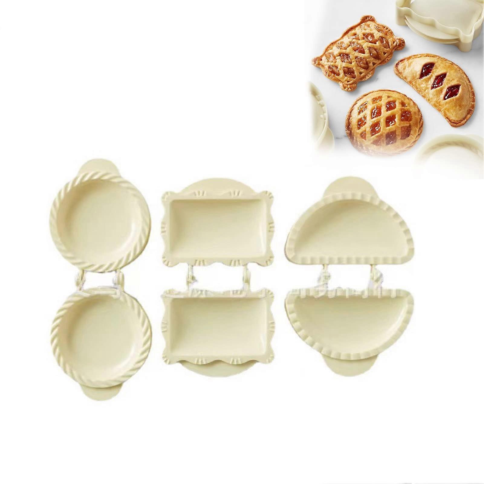 Classic Mini Hand Pie Molds Set, 3 Autumn Cottage Pie Cutters, Ideal for Handmade Picnics, Barbecues, Lunch Boxes
