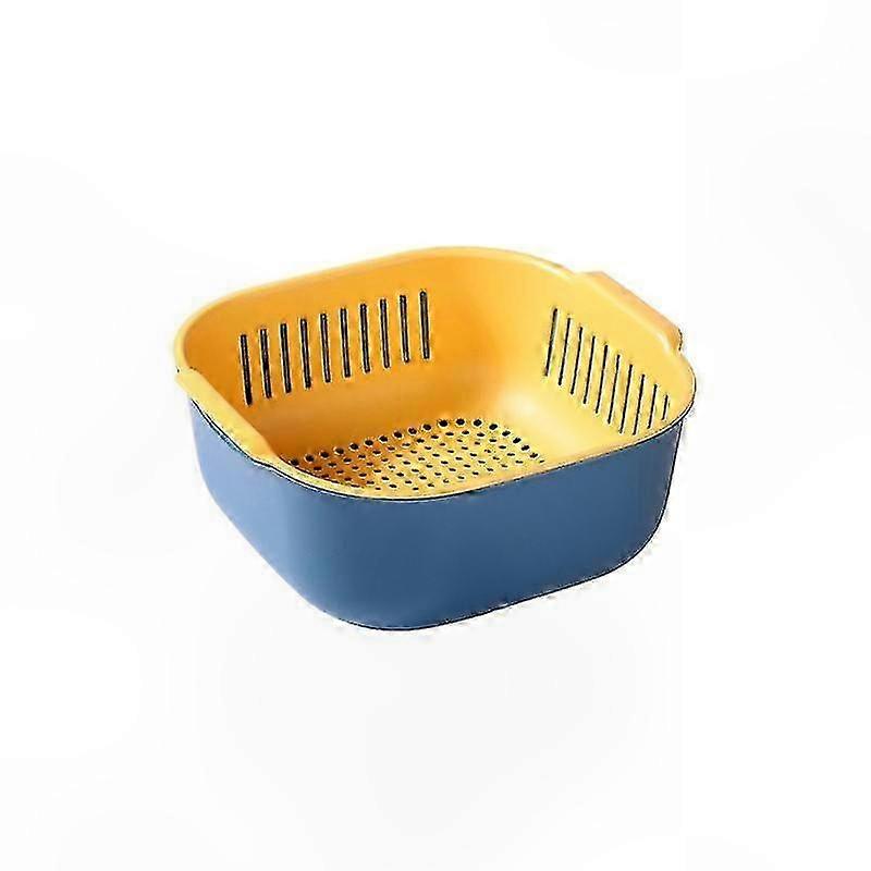 Large Capacity Vegetable Washing Bowl with Handles, PP Strainer for Cleaning and Draining