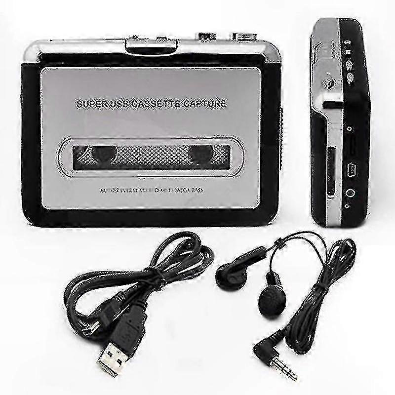 Portable Cassette Player with MP3 Conversion via USB, Tape to Digital Recorder Adapter for o Cassettes