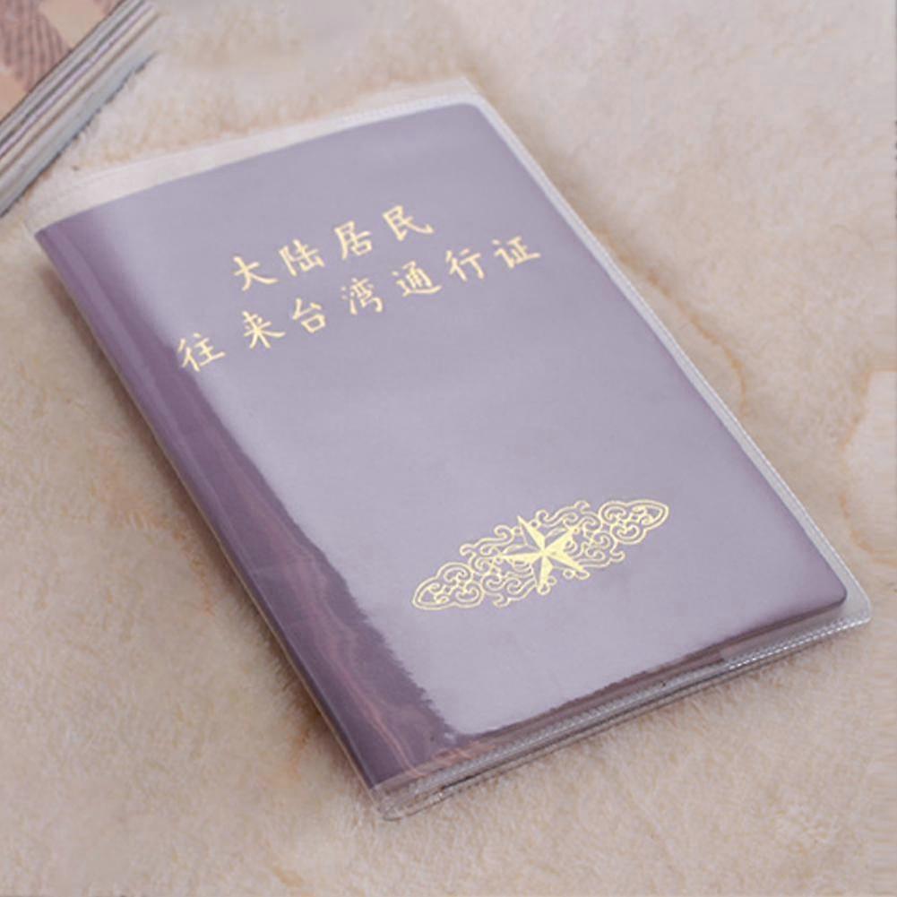 Thickened PVC Passport Cover with Multiple Card Slots Lightweight Travel Document Holder Transparent Frosted Design