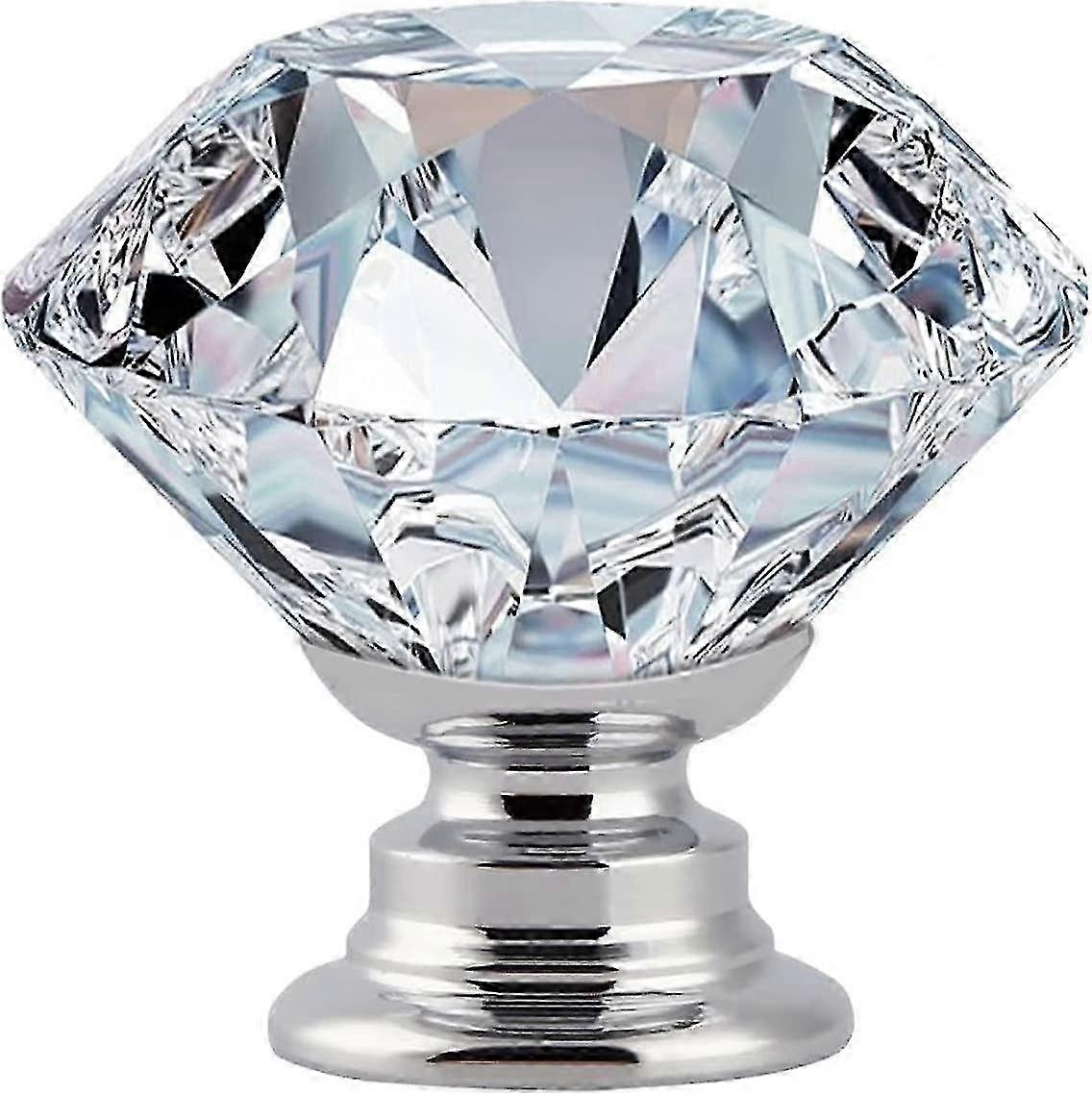 30mm drawer pulls for kitchen cabinets - 12 pcs crystal clear glass knobs