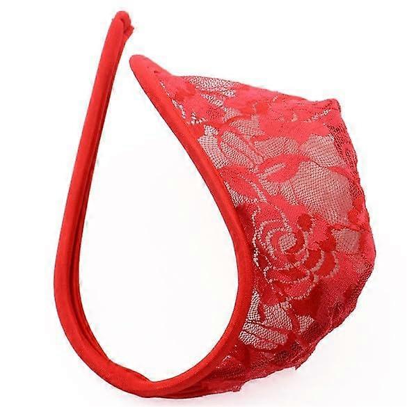 Men's Cstring Thong Underwear Lingerie Large Sizes Straps Red One Size