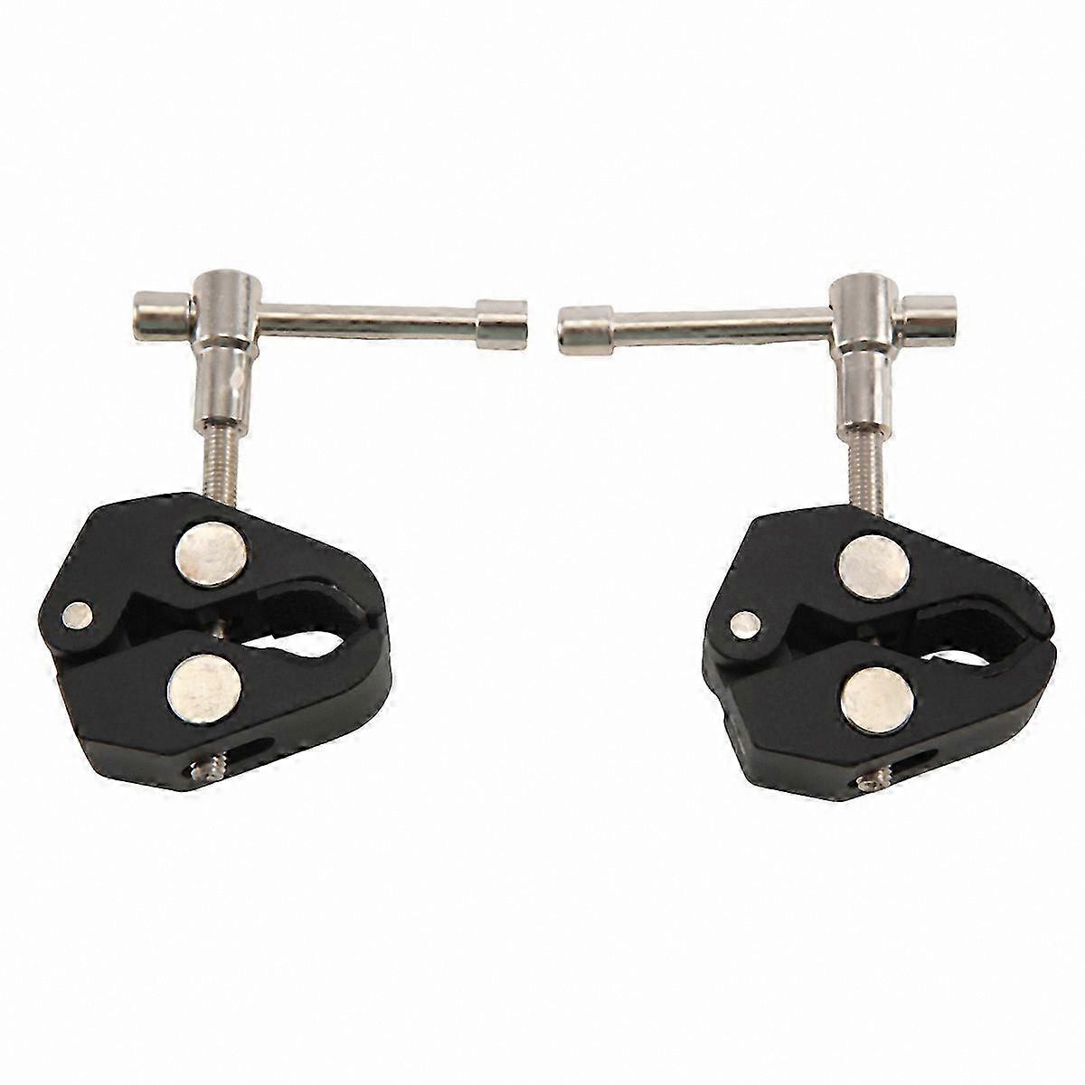 2-Pack Adjustable Arm Clamp with 1/4 and 3/8 Threaded Rod Clip for Photography Lighting Equipment
