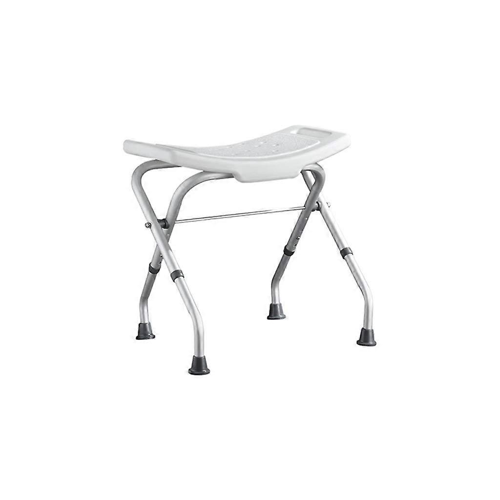 Shower Stool Height Adjustable Portable Shower Seat for Elderly Lightweight Foldable Medical Stool with Safety Backrest