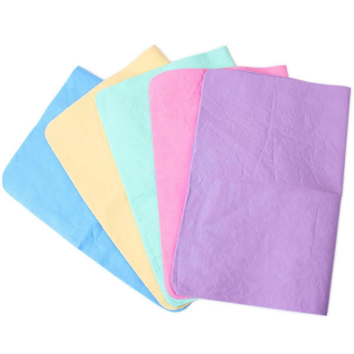 5pcs Pva Pet Bathing Towel Super Absorbent Quick Drying Random Colors