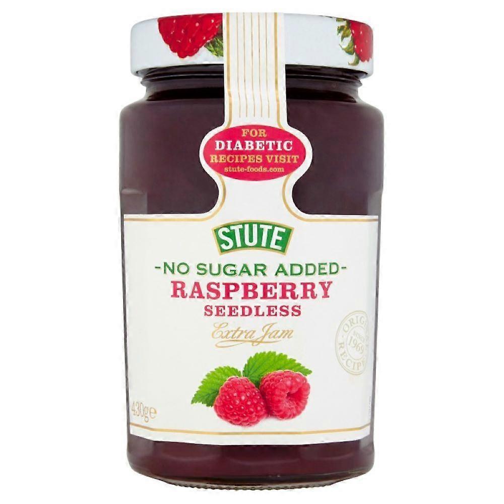 Stute No Sugar Added Raspberry Seedless Jam 430g - 2 Pack