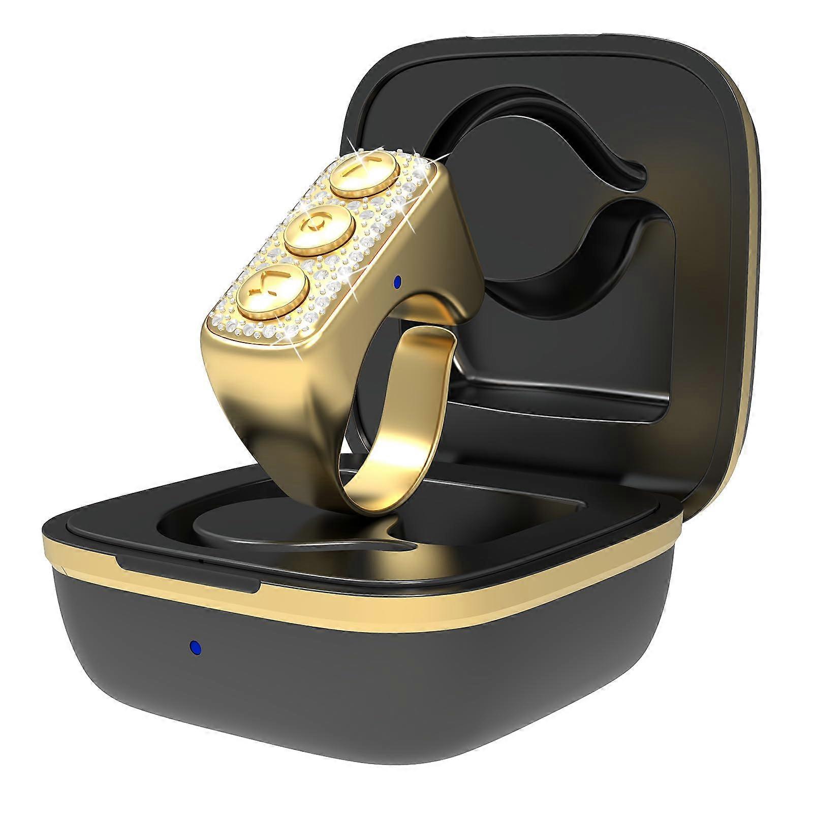Shutter BLE5.0 Remote Control Rings for Live Video Wide Compatibility with Phone Devices gold