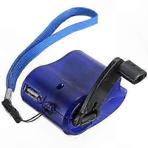 Portable USB Hand Dynamo Charger with LED Light and Crank Power Generator for Camping and Emergency Use