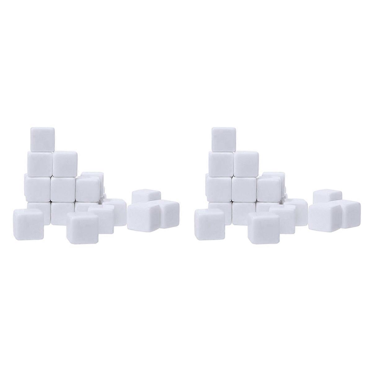 16MM White Acrylic Cubes Blank Dice for ,Math Counting Teaching,Alphabet Numbers Custom Dice Making,