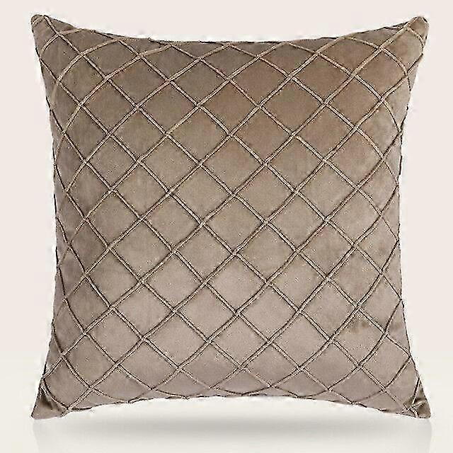 Luxurious Hand Pleat Cushion Cover Velvet Decorative Lattic Home Pi...