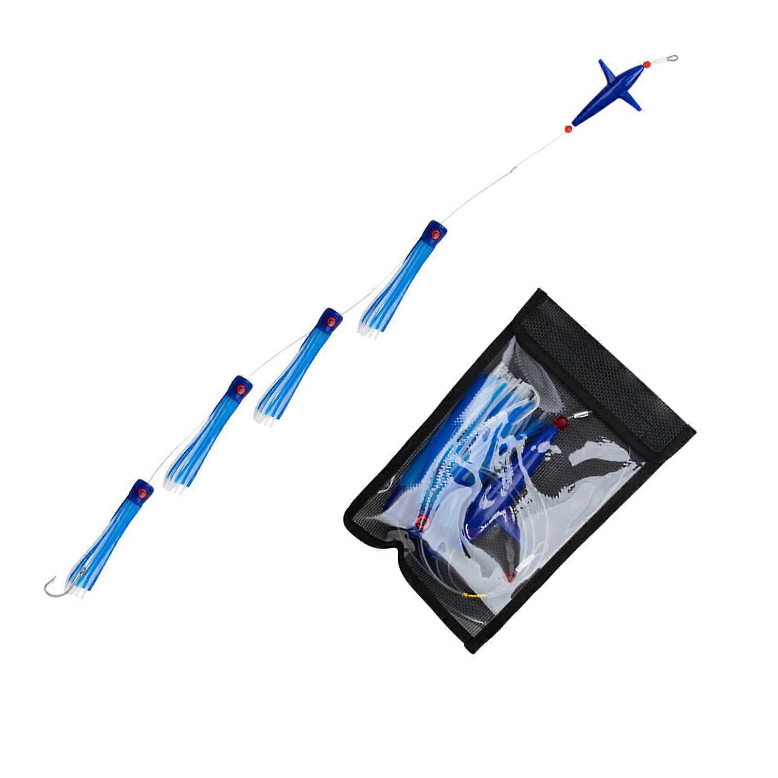 Fishing Rigged Trolling Lures For Saltwater, Artificial Baits, Replacement Lures Teasers With Hook