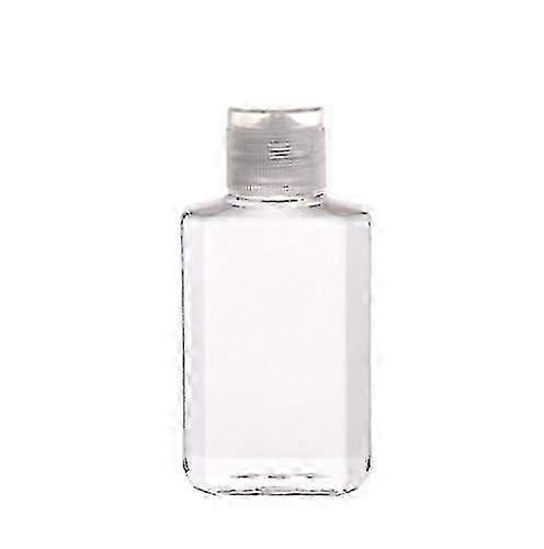 Transparent squeezable PET plastic bottles, 10 per pack, leak-proof flip-top and easy to squeeze