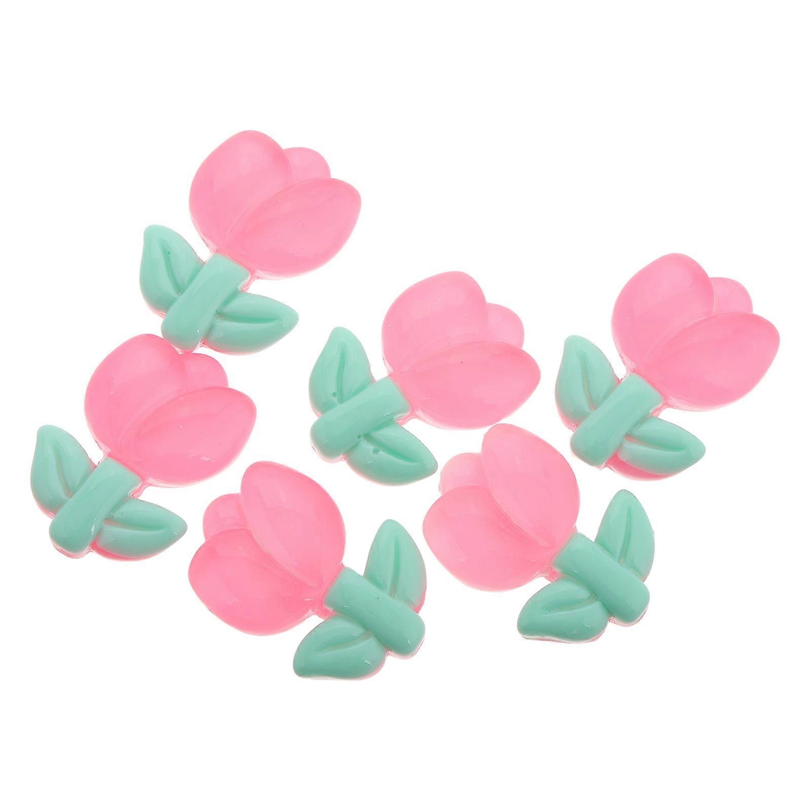 6PCS Cute Tulip Stickers, Durable Mini Flower Charms for Motorcycle , Eye Catching Decorative Visibility Enhancer for Riders