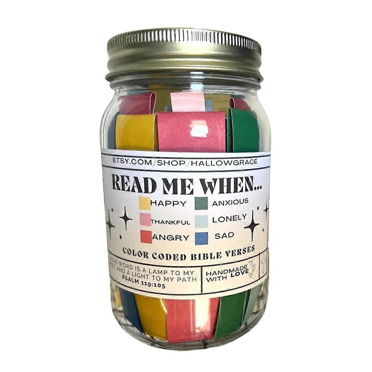 Bible Verses Jar for Emotions and ,Bible Verses in A Jar,Scripture Jar, God's Encouragement,Prayer