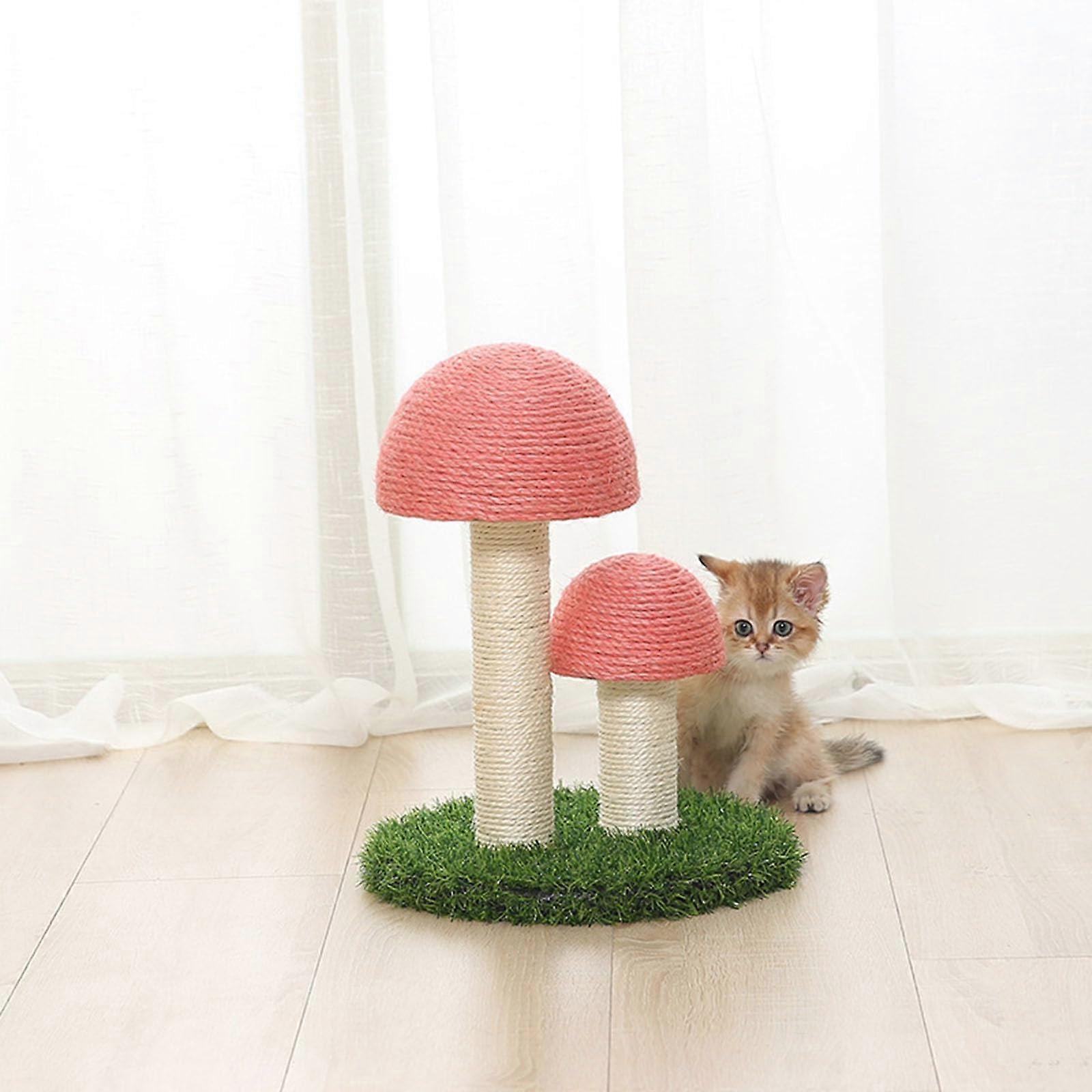 Cat Tree With Sisal Rope Pink Indoor Cat Tower Scratch Columns Scratch Resistant Cat Toy