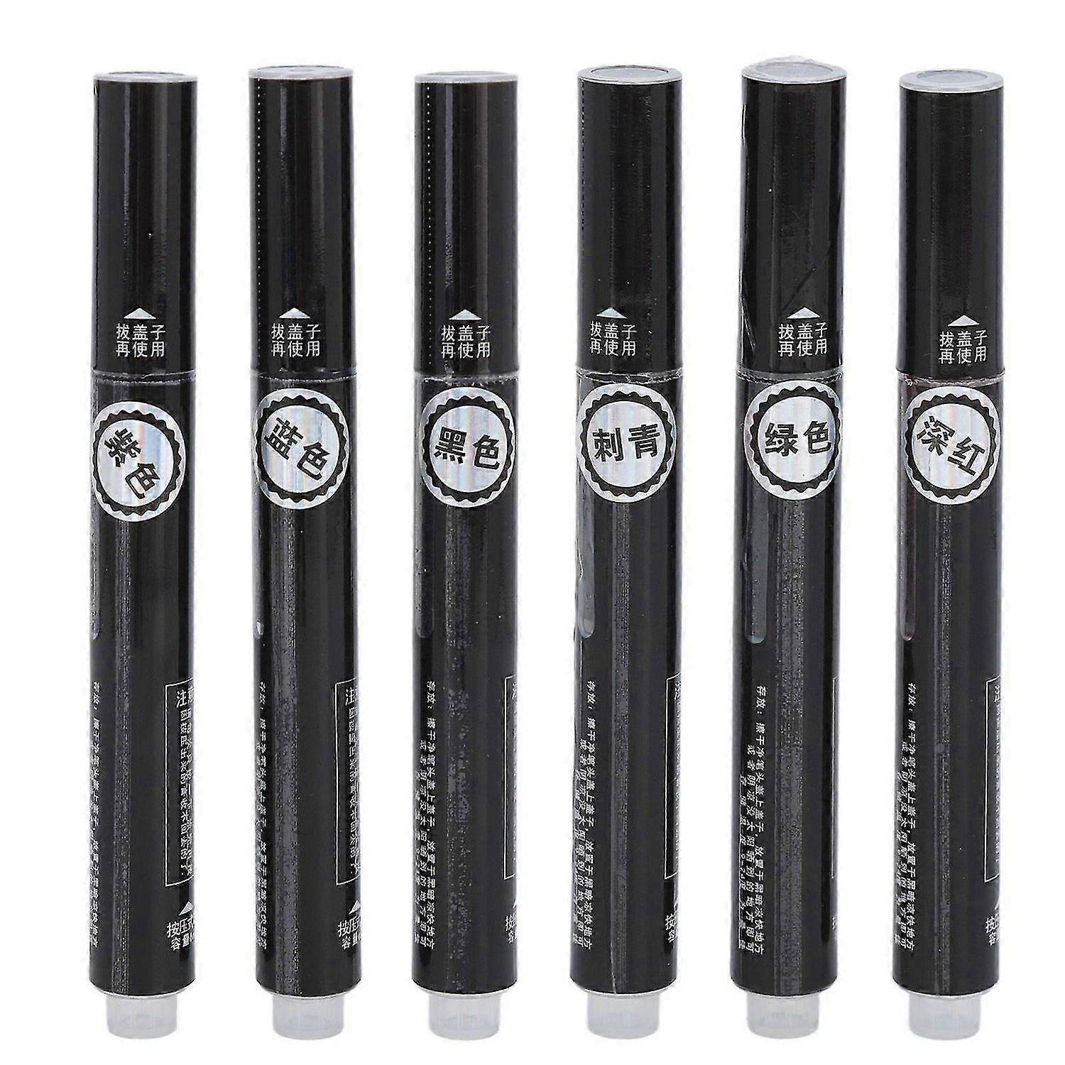 2025 Latest Model 6Pcs Temporary Tattoo Pens Safe Ingredients Lasting 6 Color ...