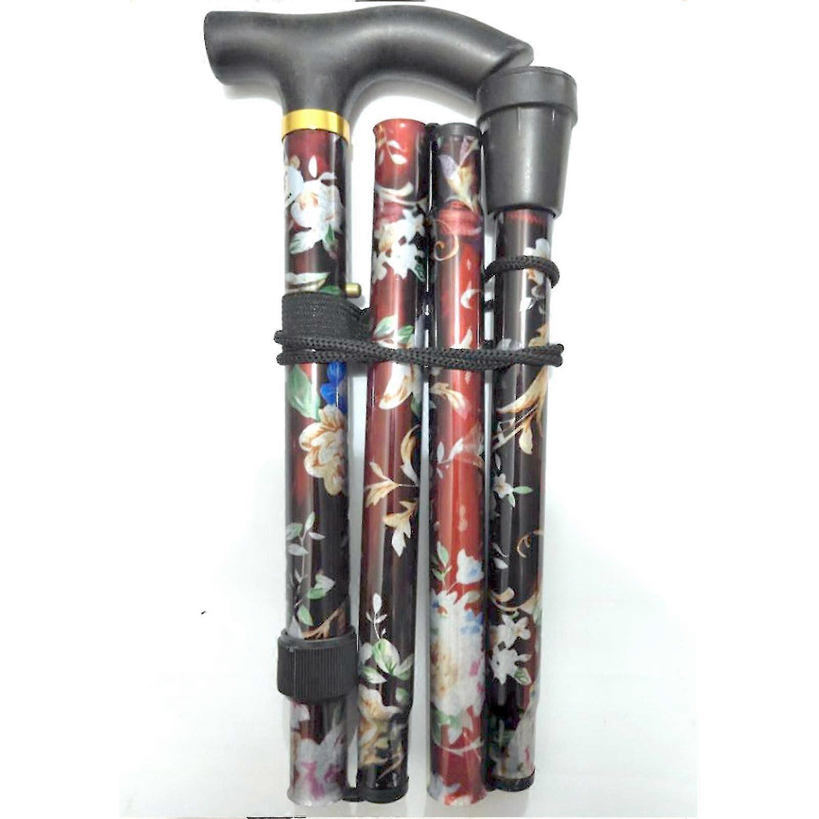 Walking Stick - Adjustable And Foldable - Lightweight - Comfortable Grip - Durable Walking Aid Mobility Aid - Collapsible Walking Stick