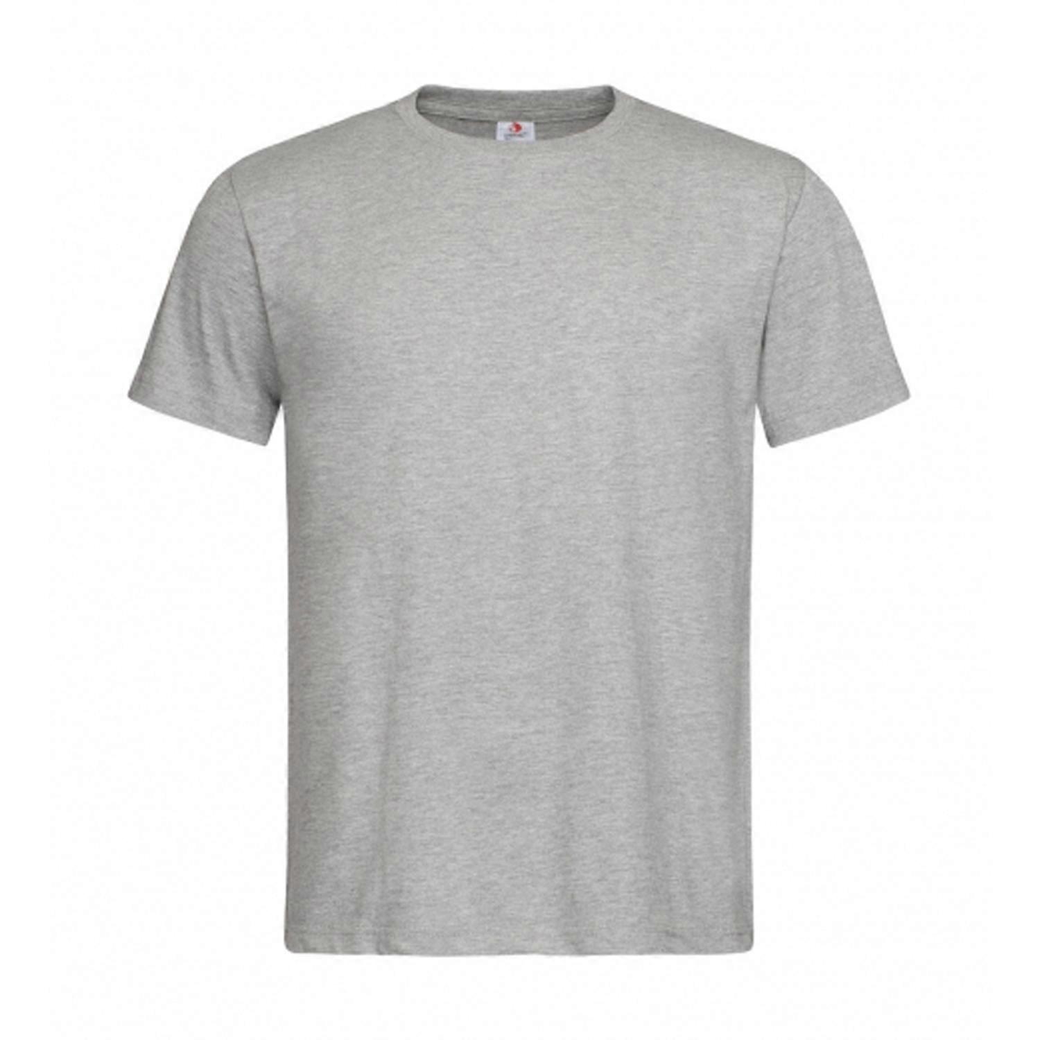 Stedman T-shirt unisexe à col rond chiné pour adulte Heather Grey 4XL