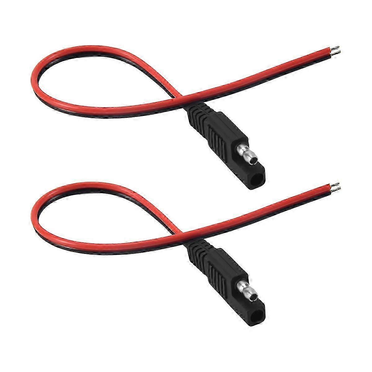 2 Pcs SAE Extension Cable 10A Solar Battery Panel SAE Wire 1Ft/30cm