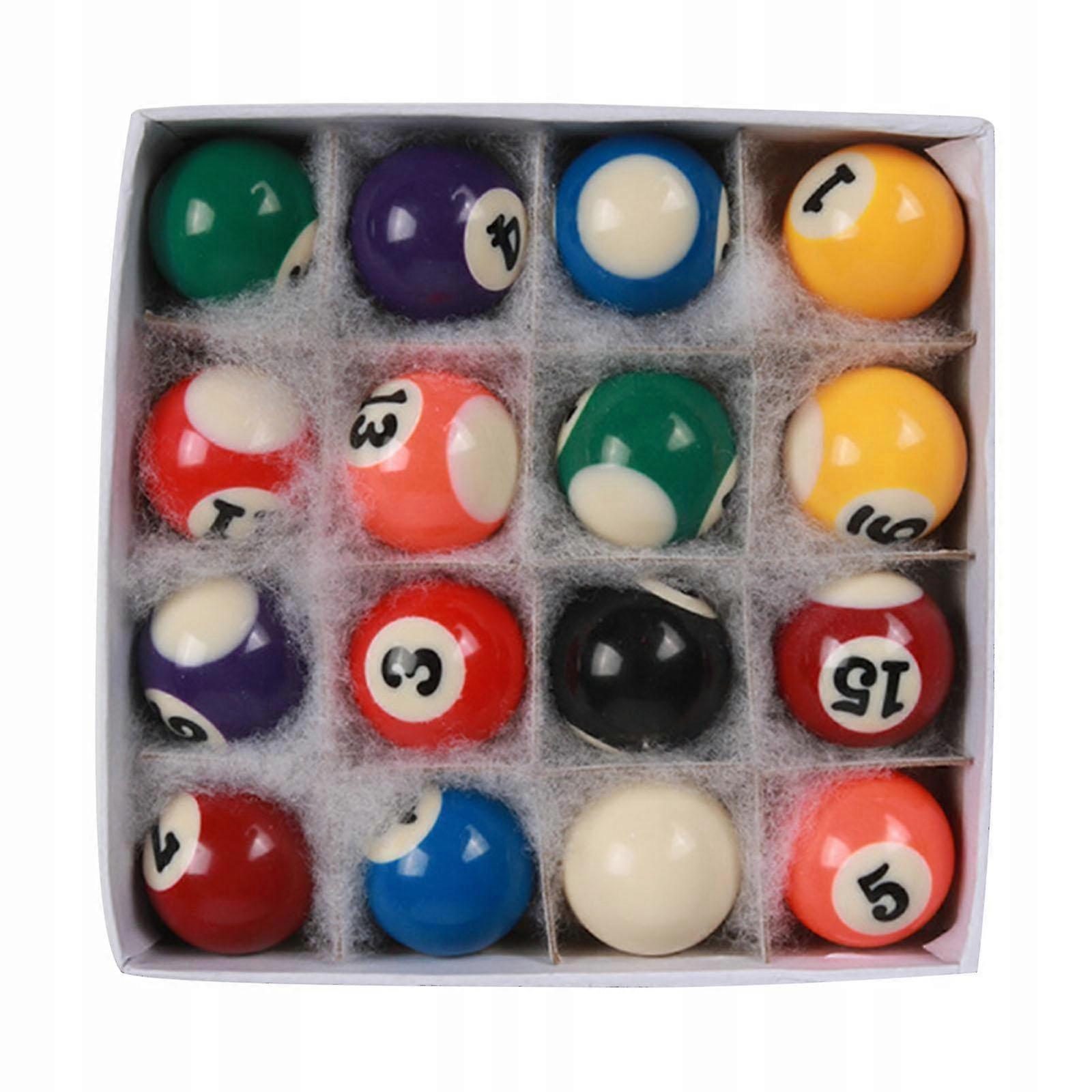 16 Pieces Mini Billiard Balls Small Pool Ball Set Small Pool Table