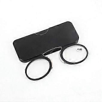 Bärbar Clip Nose Mini läsglasögon med näsklämma Men Women Readers Recept Benlösa glasögon 1.0 1.5 2.0 2.5 3.0 3.5