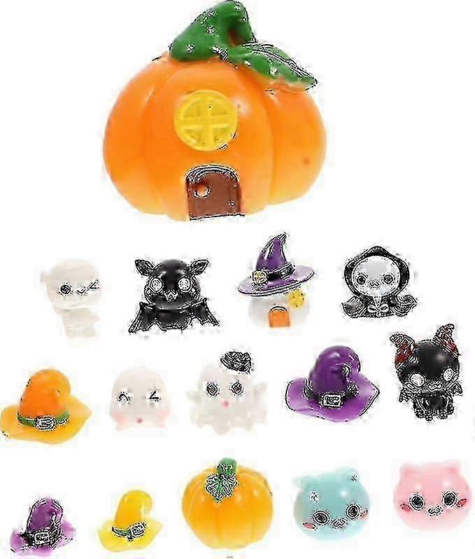 Creative Halloween Kitchen Decorations 6 Piece Set with Witch Cauldron and Pumpkin Lights