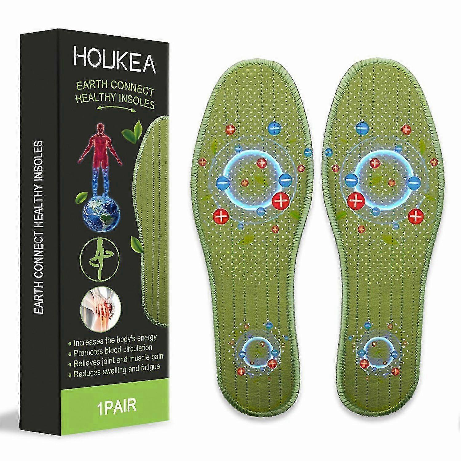 1-6x HOUKEA Shoe Insoles Elastic Pain Relief Foot Care for Outdoor Sports & Running