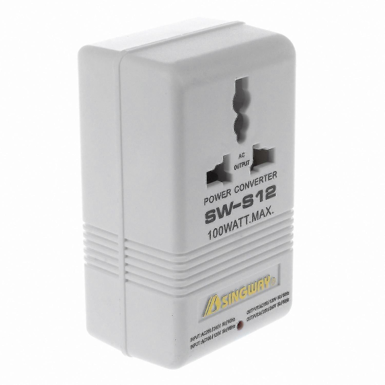 220V/240V to 110V/120V Voltage Transformer Converter Adapter for Travel Use White