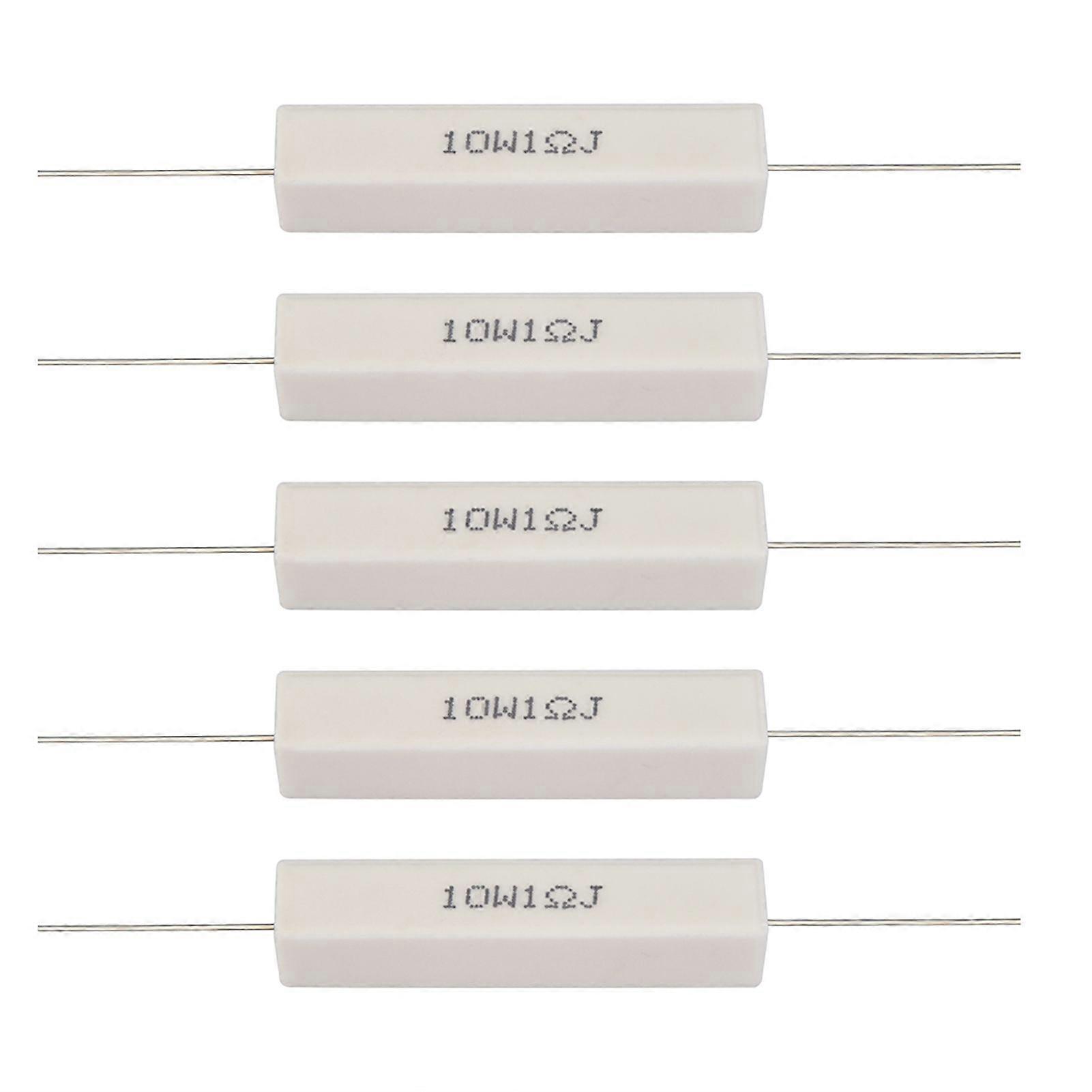 10PCS Speaker Divider Resistor Kit Speaker Divider Cement Resistor 10W 1 Ohm
