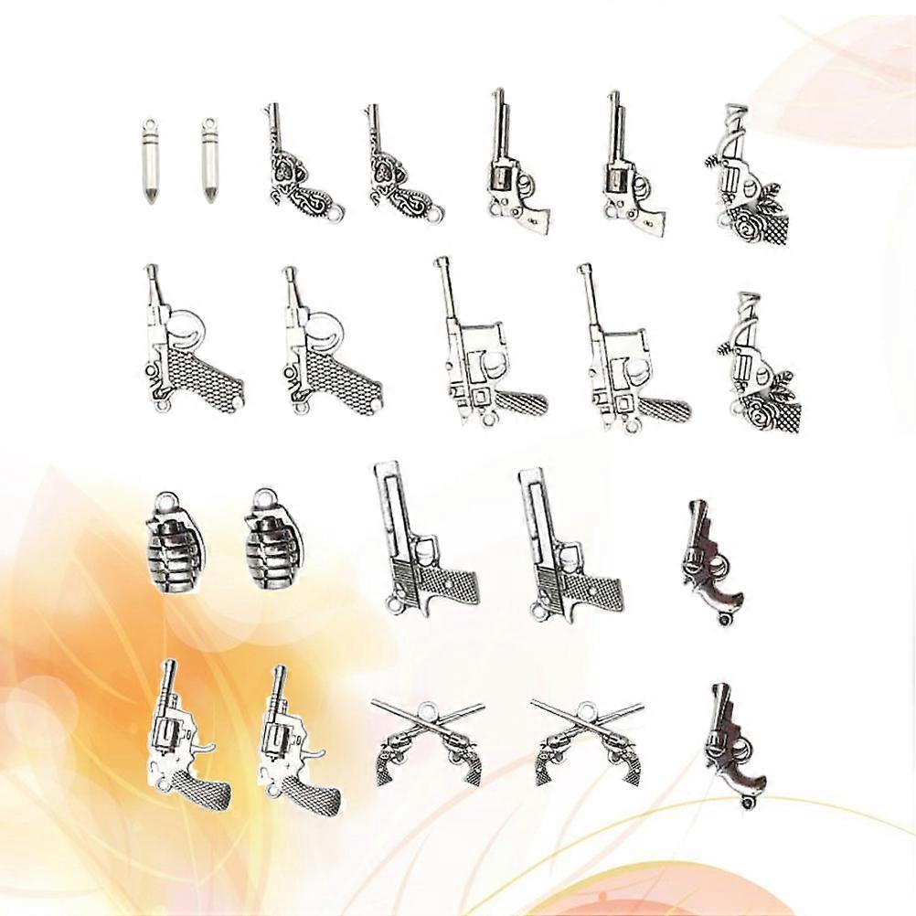 Antique Silver Alloy Pendant Charm for Jewelry Making 22Pcs DIY Charms