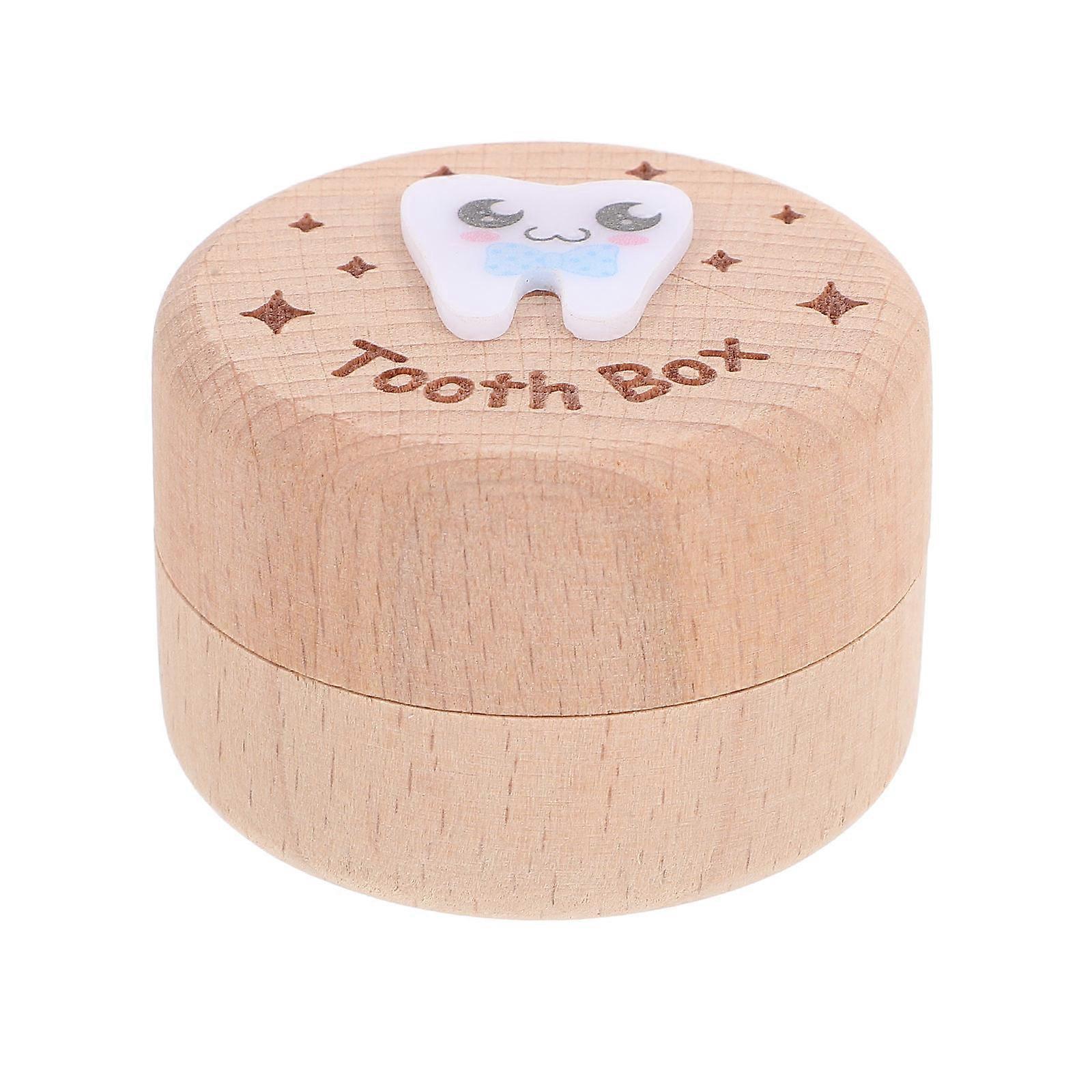 First Tooth Box Wood Organizer for Infant Teeth Storage 4Pcs Set
