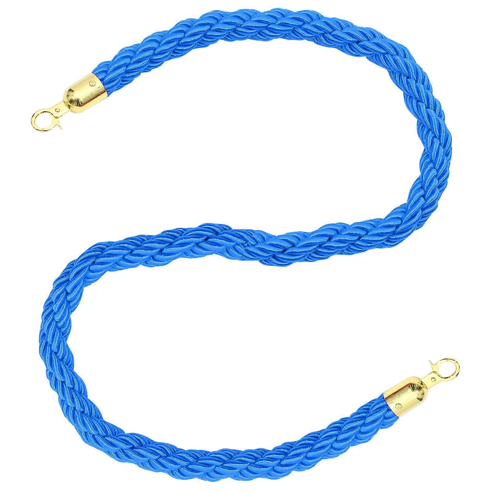 Queue Barrier Rope Blue Nylon Installation Crowd Control Stanchion Rope for Hanging