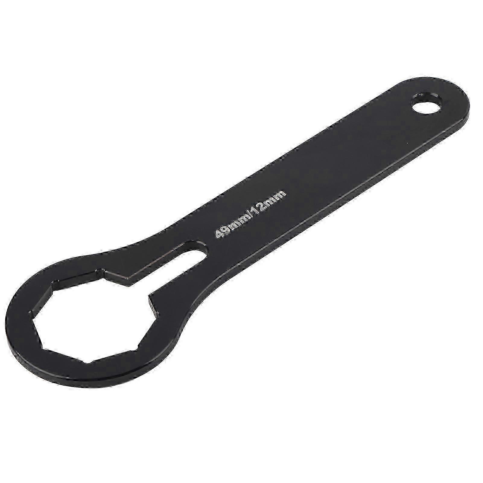 Front Fork Cap Wrench Tool Dual Chamber Shock Damper Adjust Spanner 49mm Fit for YamahaBlack