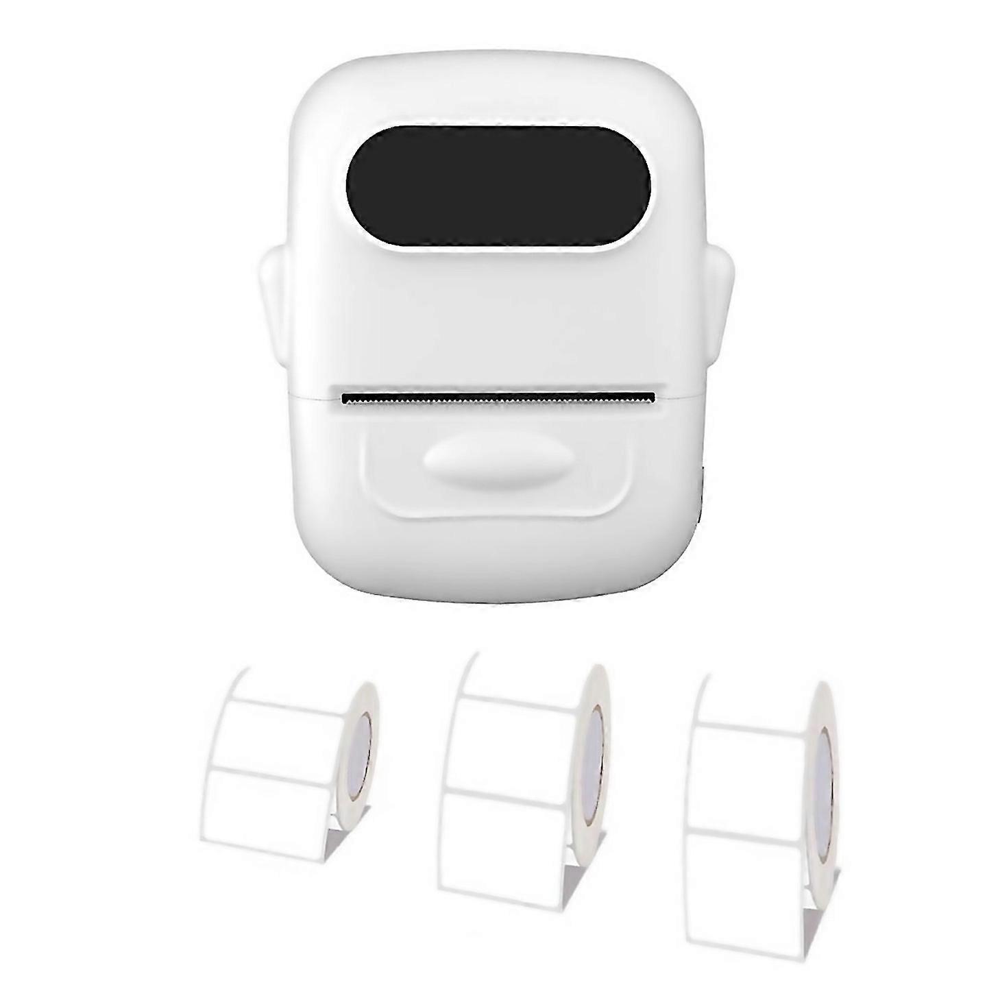 For Label Printer Thermal Printer Inkless Adhesive Name Sticker White