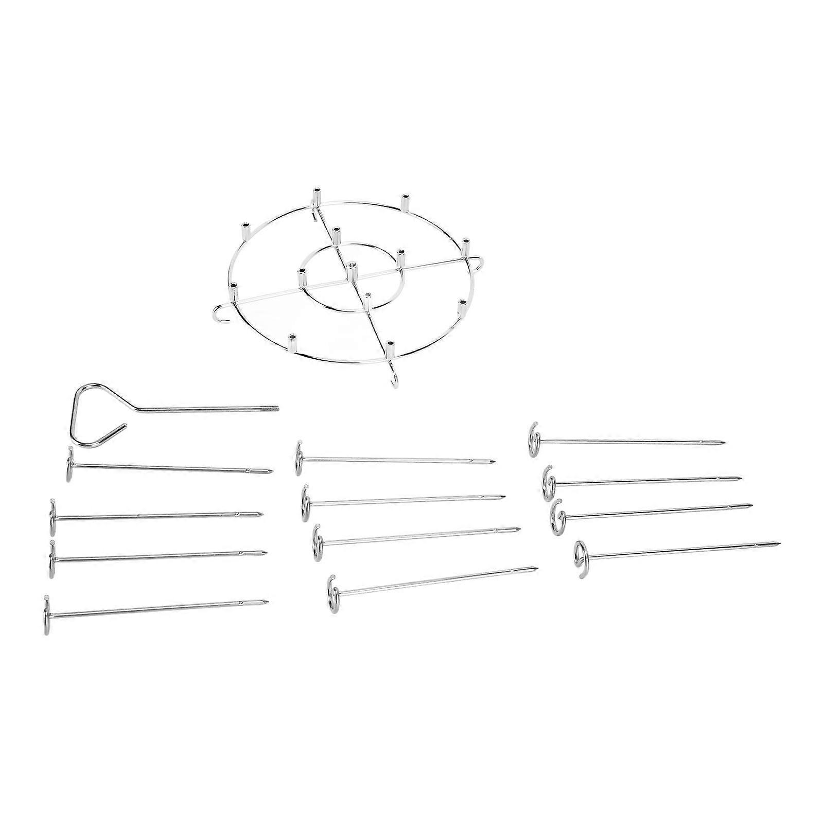304 Stainless Steel Skewers Stand Set Multifunction Grill Dehydration Rack Fryer Accessories for Pinxia6QT