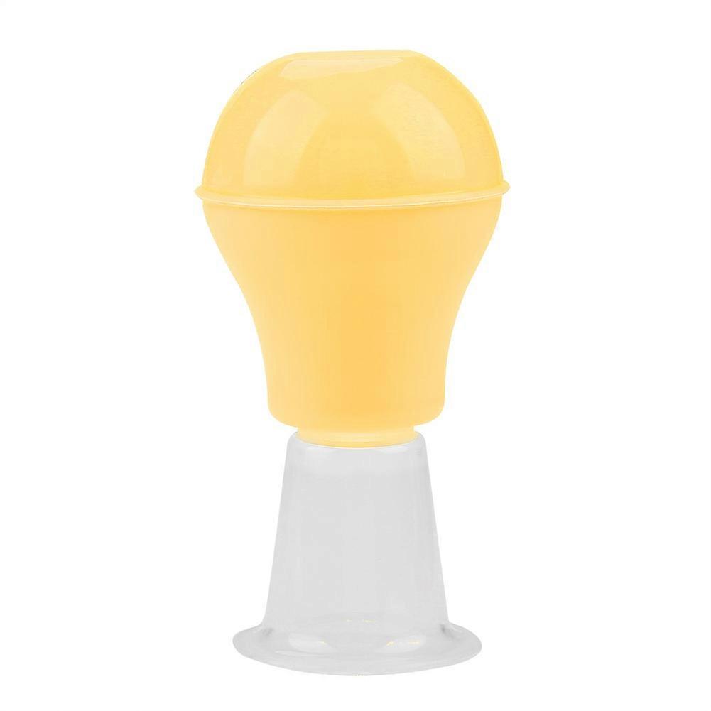 Aspirateur de mamelons plats inversés pour femmes, ventouses souples portables (jaune)