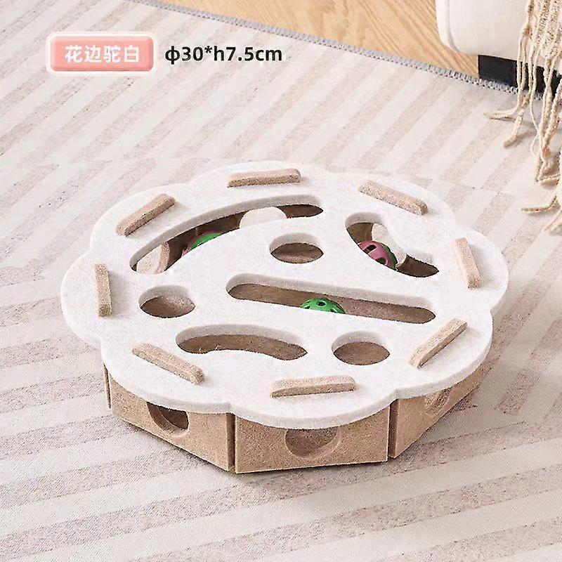 Interactive Cat Toy Puzzle Toys for Indoor Cats Felt Maze Box Kittern Toys Pet Cat Games Self Play Fun Exercise Hide Seek Moving Cat Toy for Bored Cat