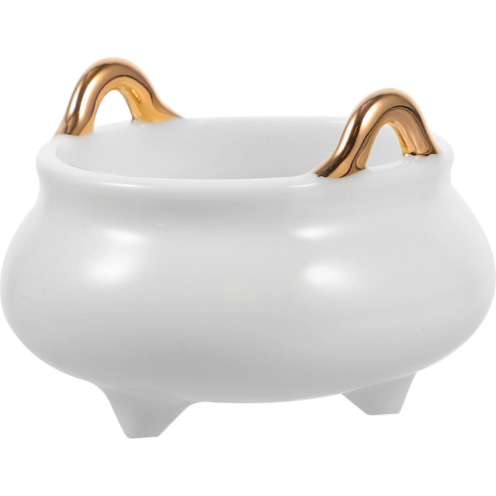 Aromatherapy Ceramic Incense Burner for Indoor Use 4Pcs White Holder