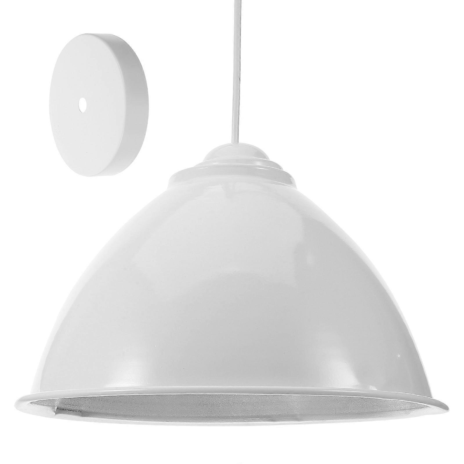 White Aluminum Hanging Pendant Light with Shade for Illumination