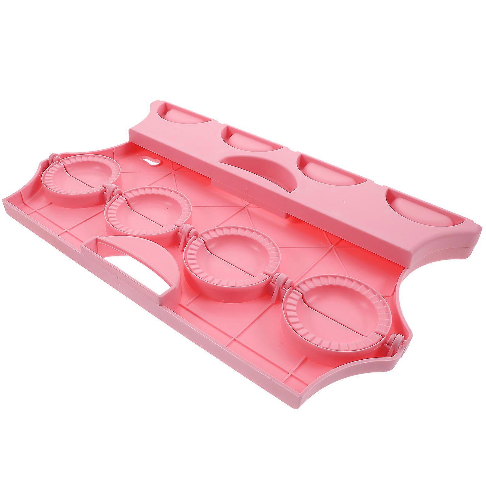 Semi-automatic Dumpling Maker 2Pcs Manual Dough Presser Wrapper Pink Rectangular Festival Preparation